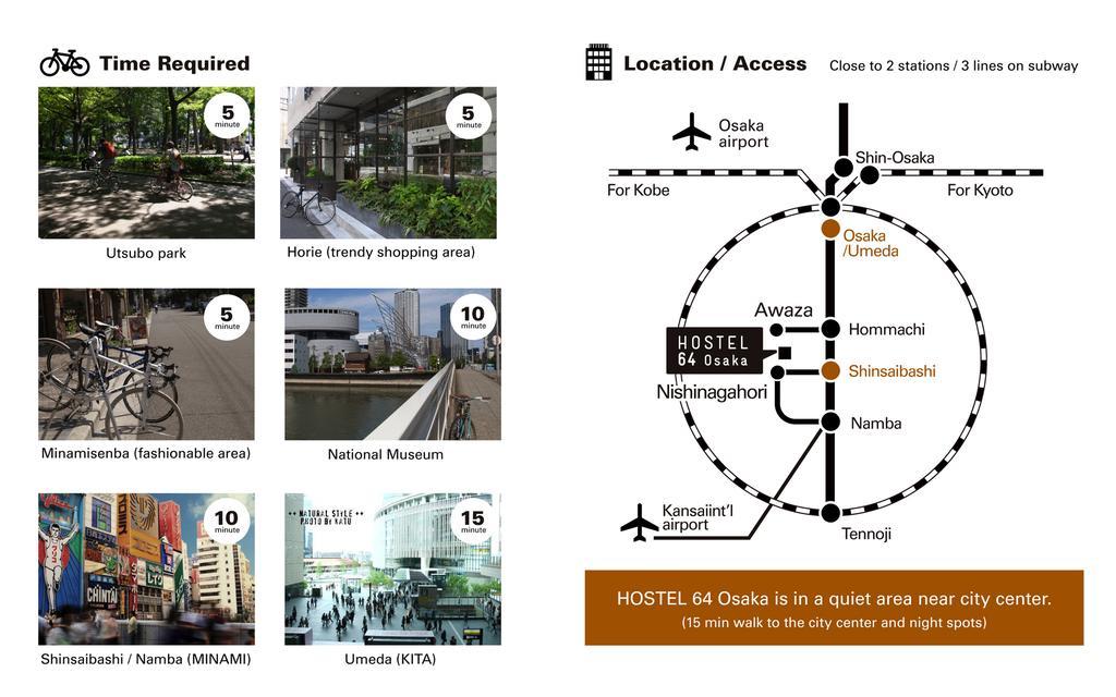 Hostel 64 Osaka Ngoại thất bức ảnh